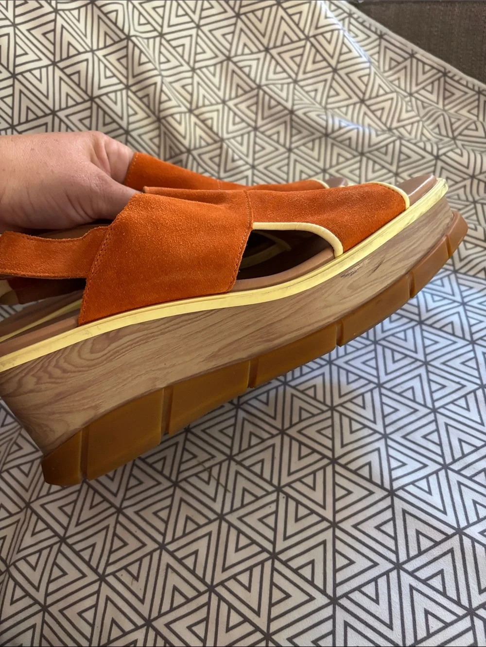 Sorel Women’s Orange Suede Platform Sandals - Comfortable Summer Wedge